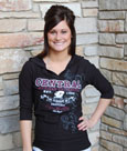 Black 3/4 Sleeve Central T-Shirt W/Hood
