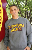 Dark Grey Alumni Crew W/Block Chippewas