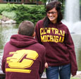 Maroon Central Michigan Hood W/ Flying "C" On Back
