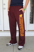 Maroon Sweatpants W/Embroidery Chippewas & "C"