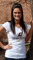 Forever Fabulous - White V-Neck With Central Mich.