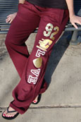 Forever Fabulous - Maroon Sweatpants "C" Love Foil