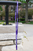 C M U Chippewas Lanyard-1/2" Wide Purple/Pink/Teal
