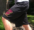 Black Mesh Short With Jumbo Flying "C"