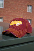 Maroon Hat W/ Gold Stitching &Chippewas-Adjustable