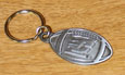 Silver Football Key Chain W/ Flying "C"