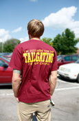 I'm Just Here To Tailgate Maroon T Shirt