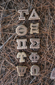 Double Oak Wood Greek Letters