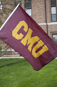 CMU Maroon & Gold Appliqué Flag