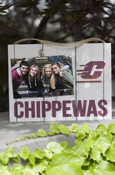 Action C CMU Chippewas Weathered-Look Clip-It Photo Frame