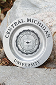 Central Michigan University Seal Bassett Pewter Plate