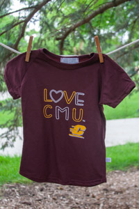 Love CMU Action C Girls Maroon T-Shirt<br><brand>THIRD STREET</brand>