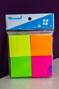 Assorted Neon Mini Sticky Notes