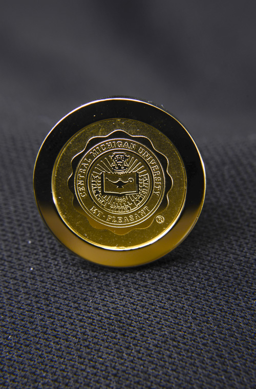 Central Michigan Seal Gold Plated Affinity Lapel Pin