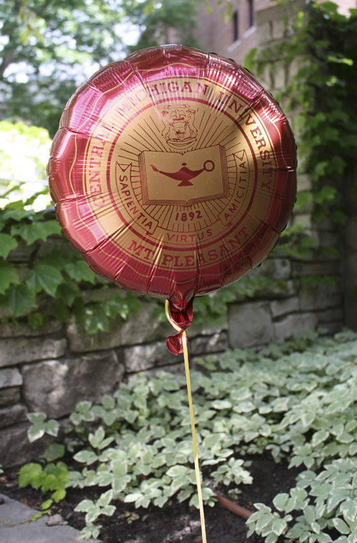 Central Michigan Seal Maroon Microfoil Balloon<br><brand></brand> (SKU 1096598676)