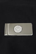 Central Michigan Seal Silver Money Clip