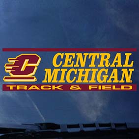 Action C Central Michigan Track & Field Automotive Decal<br><brand>COLOR SHOCK</brand>