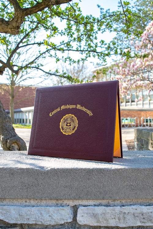 Central Michigan University Seal Maroon Top-Open Diploma Cover (SKU 1181704827)