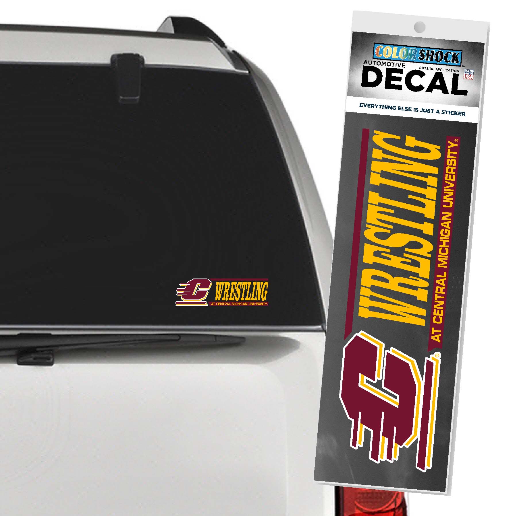 Action C Central Michigan Wrestling Automotive Decal (SKU 1186897217)