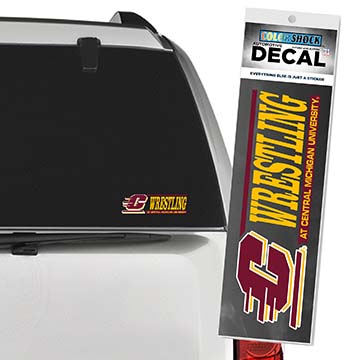 Action C Central Michigan Wrestling Automotive Decal<br><brand>COLOR SHOCK</brand>
