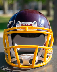 maroon action c mini football helmet