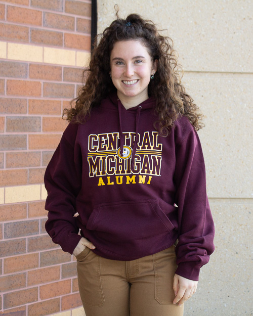 Central Michigan Alumni with Seal Maroon Hoodie