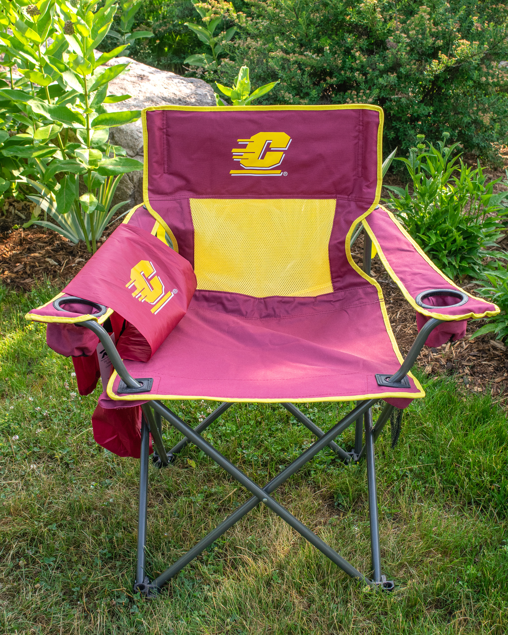 CMU Chippewas Action C Maroon Deluxe Tailgate Chair