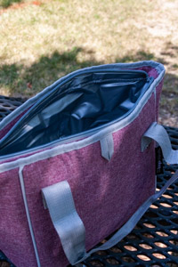 Maroon Canvas Action C Insulated Cooler Tote