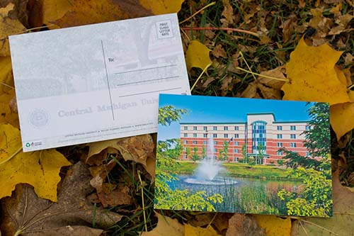 Central Michigan University Residence Hall Postcard