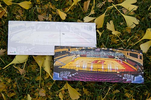 Central Michigan University McGuirk Arena Panoramic Postcard