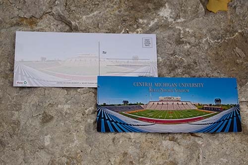 Central Michigan University Kelly/Shorts Stadium Panoramic Postcard<br><brand></brand>