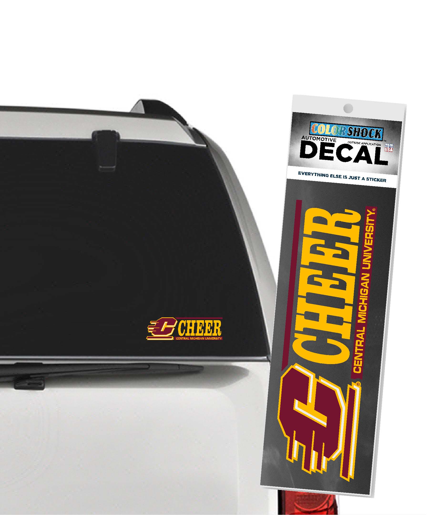 Action C Central Michigan Cheer Automotive Decal<br><brand>COLOR SHOCK</brand>