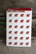 Set of 24 Vinyl Mini Round Action C Stickers