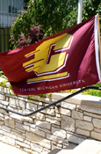 Action C Central Michigan University Maroon Flag