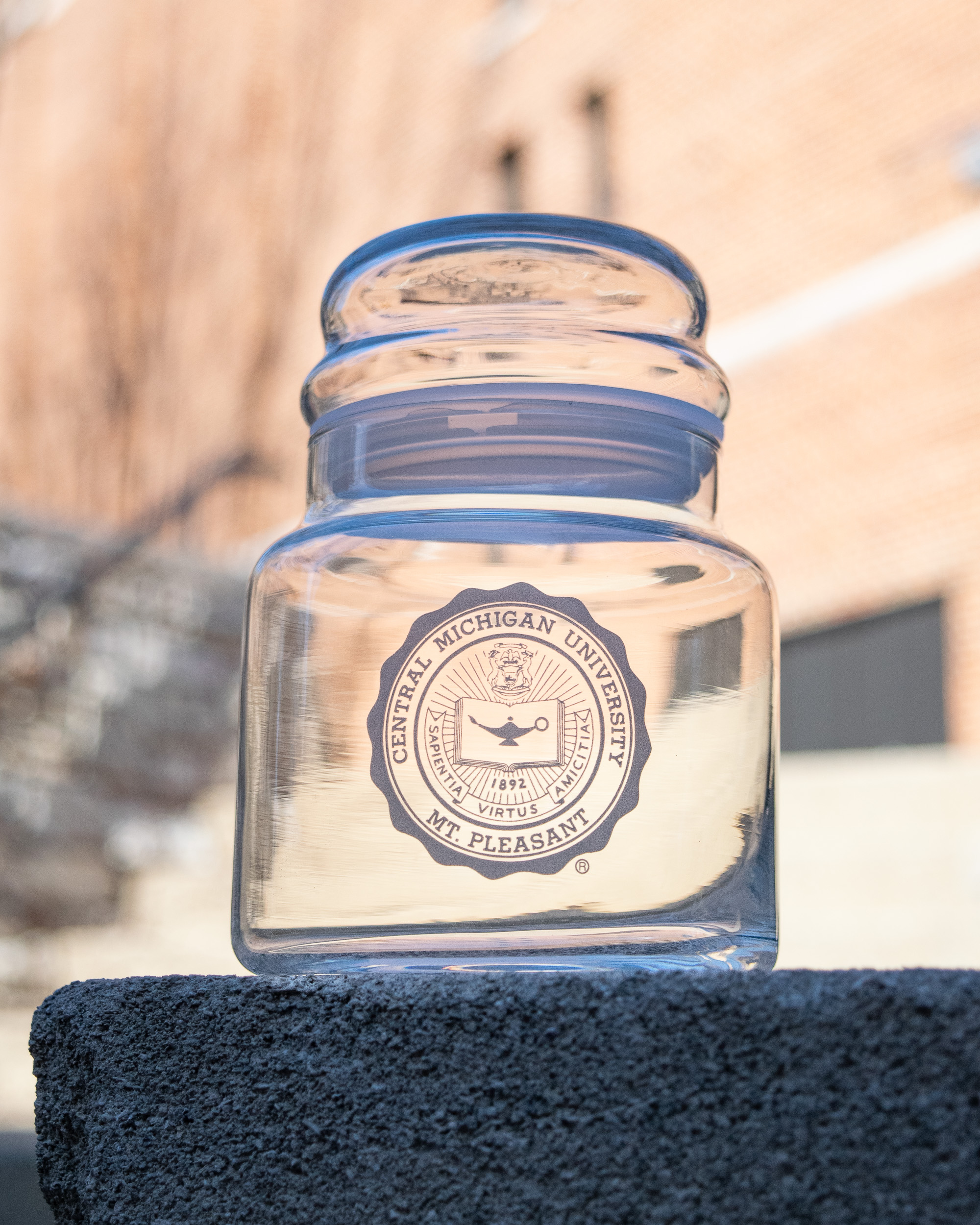 Central Michigan Seal Apothecary Jar<br><brand></brand>