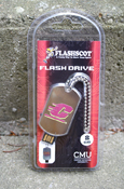 Action C 8 Gb Flashdrive Keychain with CMU Logo On Reverse