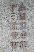 Regular Wood Greek Letters