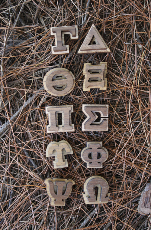 Double Oak Wood Greek Letters (SKU 5012432920)