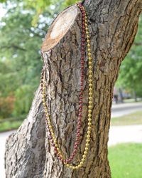 Maroon & Gold Spirit Beads