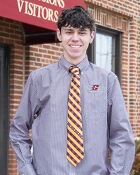 Mini Action C Maroon & Gold Check Necktie