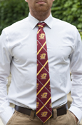 Action C Maroon & Gold Silverline Necktie<br><brand>EAGLES WINGS</brand>