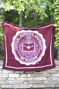 CMU Seal Maroon & White Knit Blanket