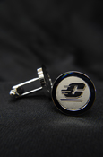 Action C Silver Plated Affinity Cuff Links<br><brand></brand>