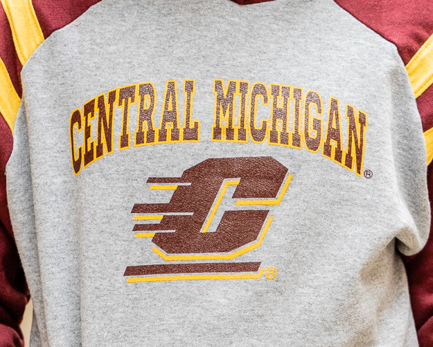 Central Michigan Action C Maroon and Gray Youth Hoodie