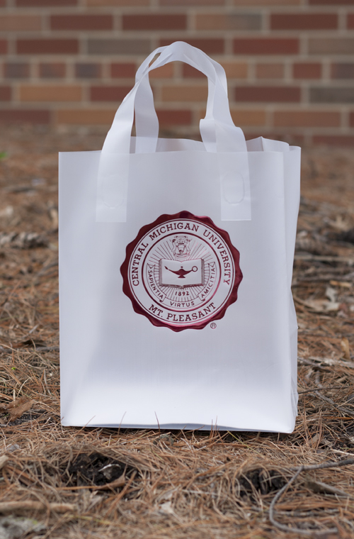 Central Michigan Seal Small Frosted Gift Bag<br><brand></brand>