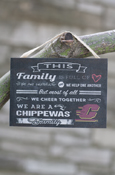 Action C We Are A CMU Chippewas Family Small Plaque<br><brand></brand>