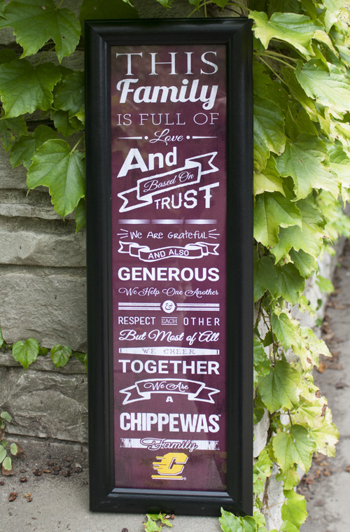 "this Family" Framed 8x24 Vertical Sign The CMU Bookstore