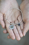 Action C Gold Charmed Bangle Bracelet