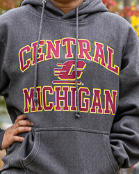 Central Michigan Action C Charcoal Pro Weave Pullover Hoodie