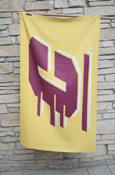 Action C Maroon & Gold Double-Sided Flag